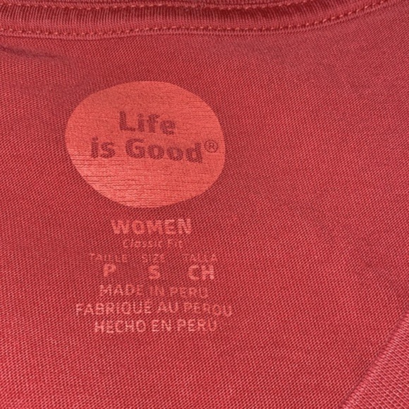 Life is Good T-shirt size small living on a pair rain boots print - Picture 2 of 6